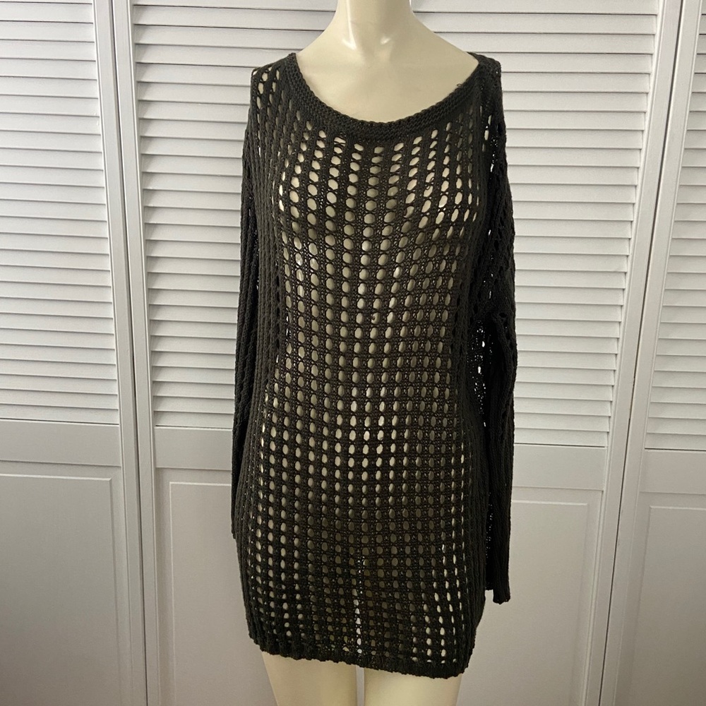 New never worn army, green loose knit sweater. M